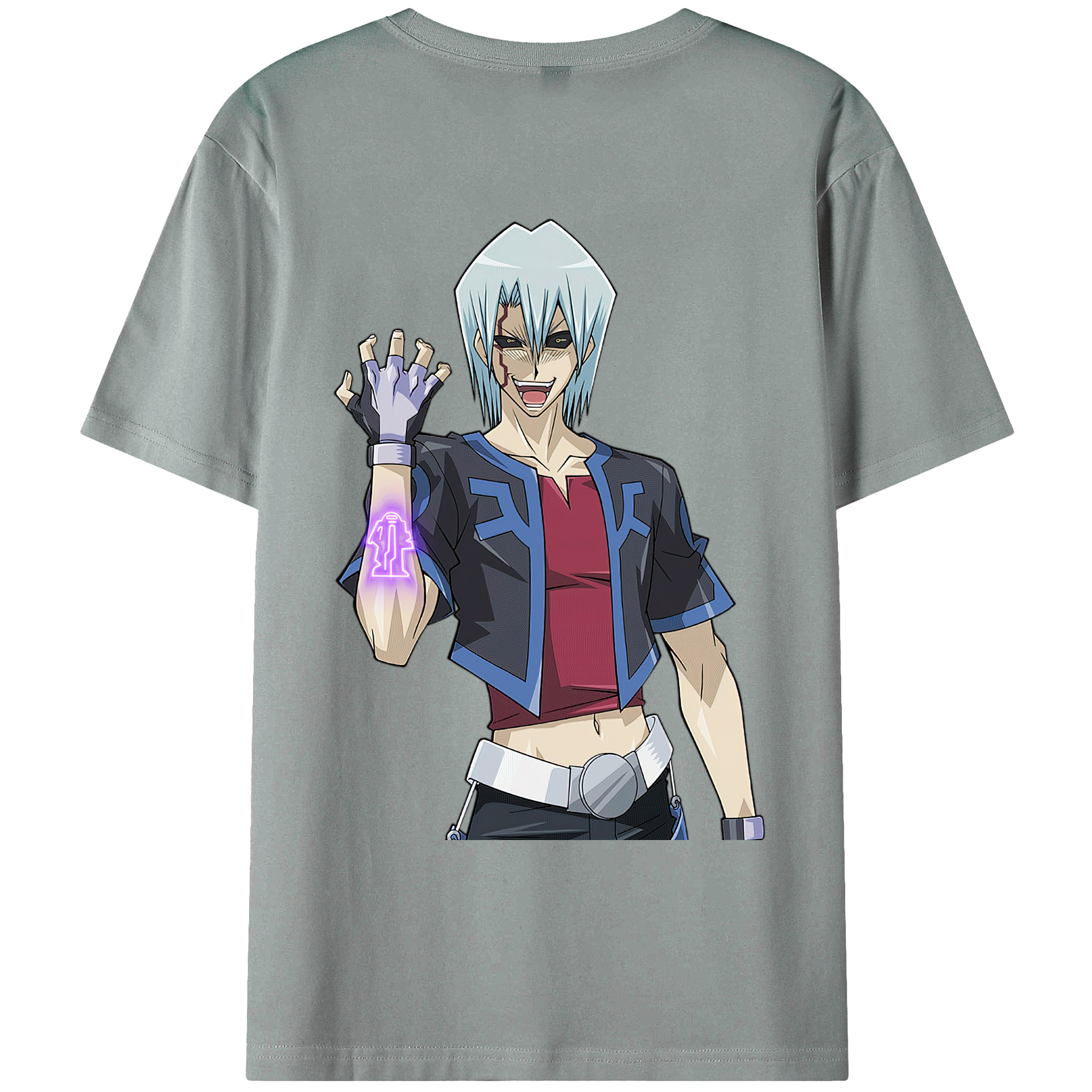 （画像用） 遊☆戯☆王 Yu-Gi-Oh! 綿100％ メンズ半袖Tシャツ（バックプリント） 通気性